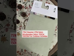 % 75 Polyester % 25 Nylon Rüzgar Kırıcı Kumaş 150CM 150GSM Açık Hava Etkinlikleri İçin